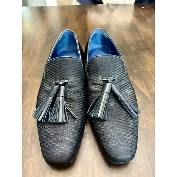Sebastian Cruz Couture Men’s Black Diamanté Loafers Tassle 41 Size 8 $1495 main image 8